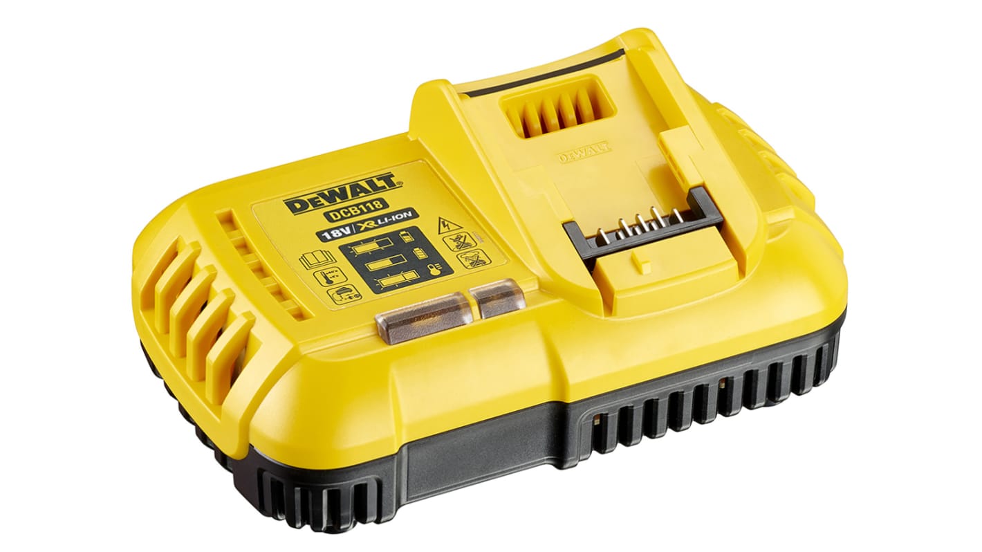 DeWALT DCB118-GB Battery Charger, 20 V, 60 V for use with DeWALT 54V XR Batteries, UK Plug