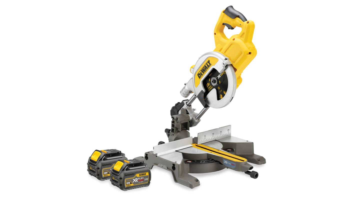 DeWALT FLEXVOLT DCS777T2-GB 216mm Cordless Mitre Saw, 54V, Type G - British 3-Pin