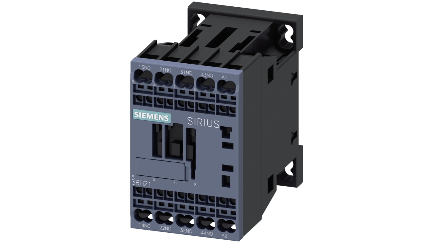 Przekaźnik pomocniczy Siemens 10 A 2NO + 2NC Montaż na szynie DIN Śruba 3RH2122-2AP00