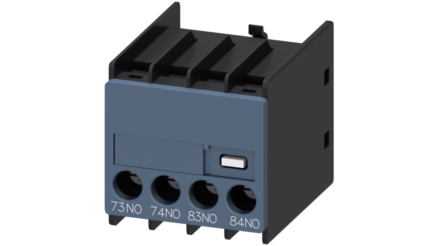 Siemens Auxiliary Contact, 2 Contact, 2NO, Snap-On, Sirius Innovation 3RH2