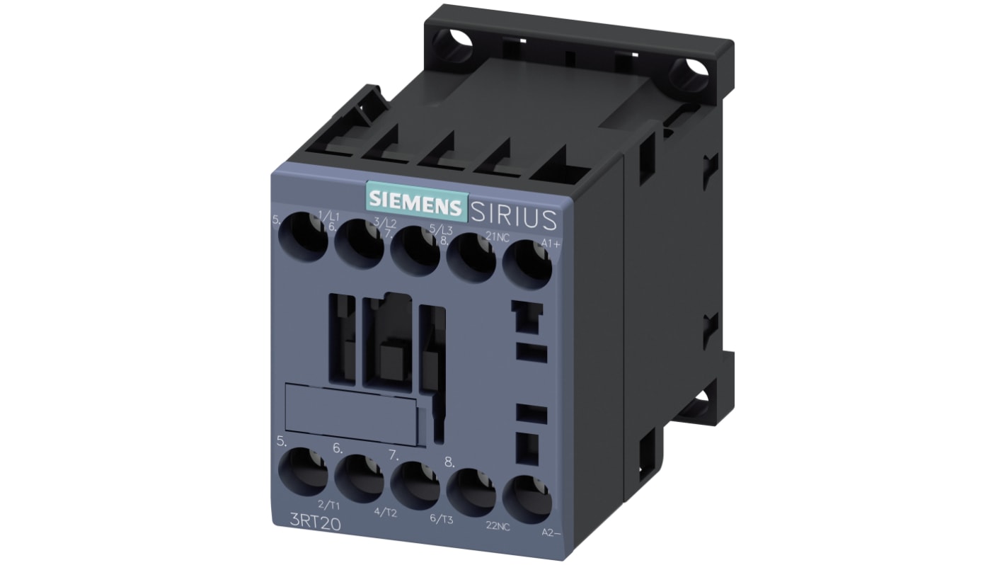 Relè di controllo Siemens, 3 NO, carico FLC 9 A, 22 A