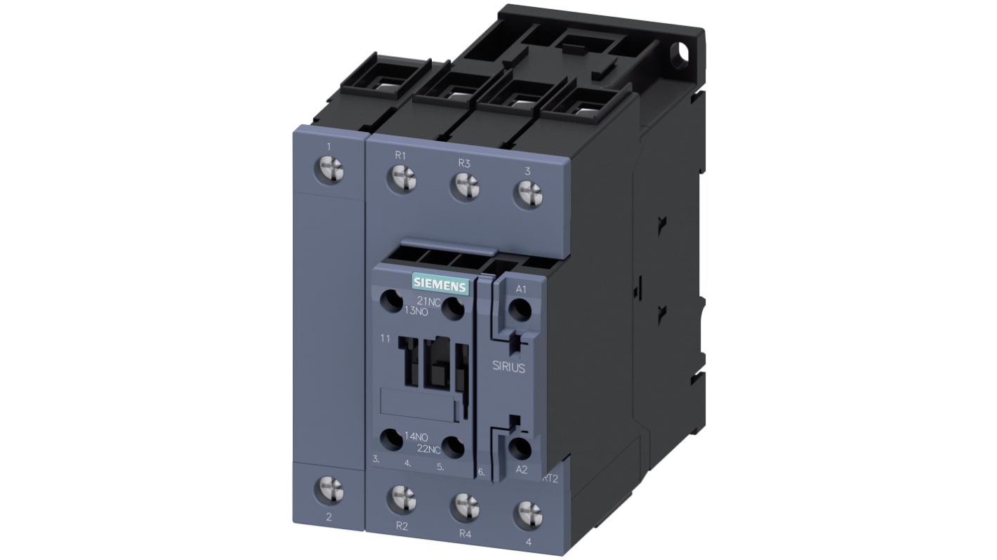 Stycznik 230 V AC Siemens styki: 4 18,5 kW 35 A 2NO + 2NC Śruba 3RT2535-1AP00