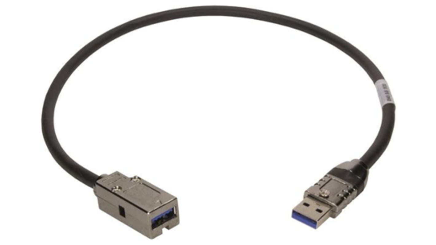 HARTING USB 3.0, Male USB A to Female USB A, 1.5m