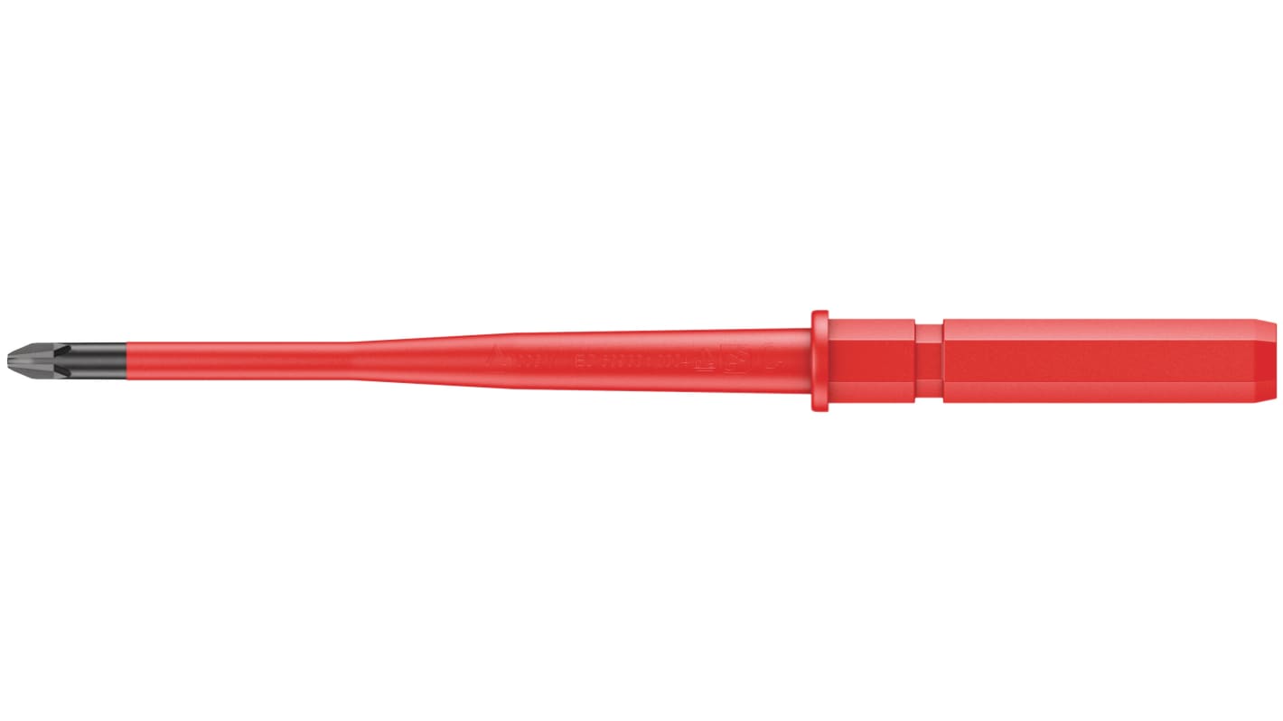 Wera Phillips Insulated Screwdriver Blade, PH1 Tip, 154 mm Blade, VDE/1000V