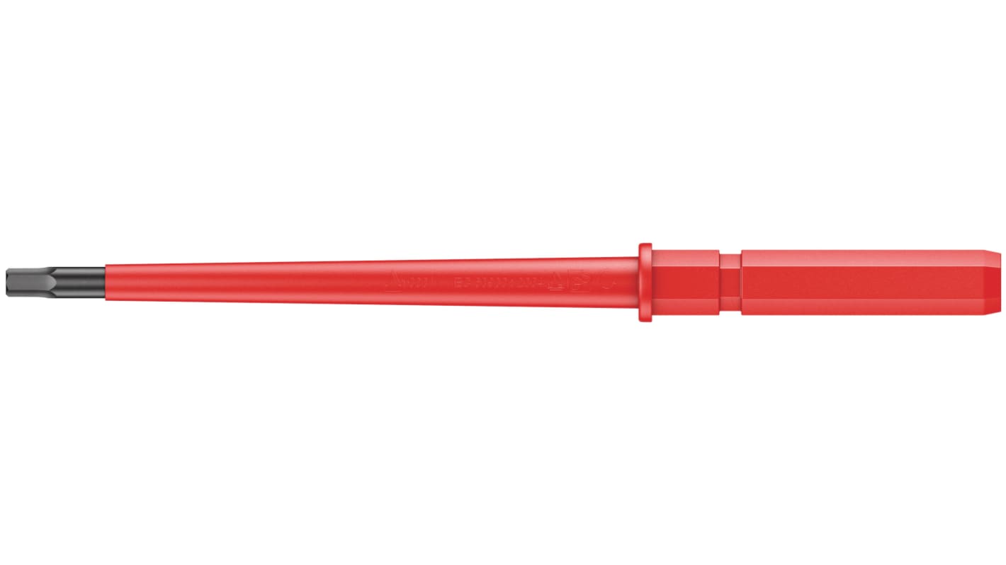 Wera Hexagon Insulated Screwdriver Blade, 4 mm Tip, 154 mm Blade, VDE/1000V