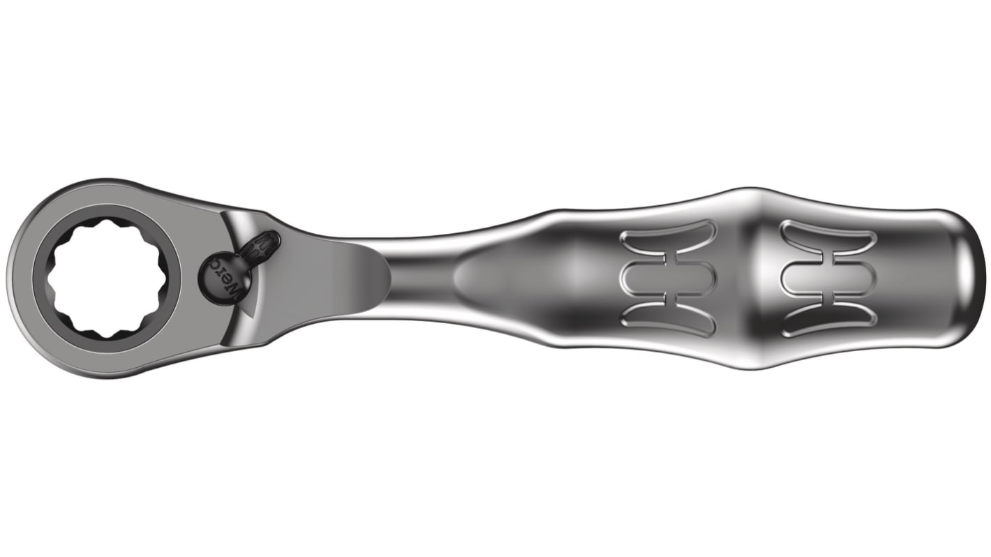 Wera Zyklop Mini 2 1/4 in Bi-Hex Ratchet with Ratchet Handle, 107 mm Overall