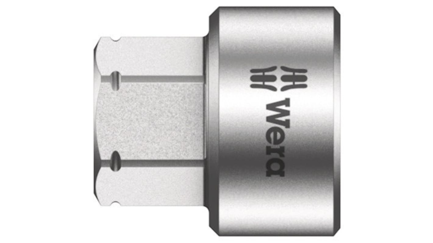 Wera 1/4 in Drive 12mm Standard Socket, 6 point, 18 mm Overall Length