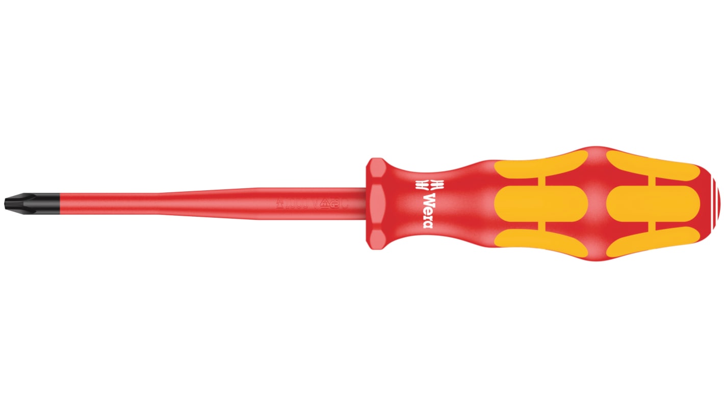 Wera VDE PH2 PHILLIPS® Isolierter Schraubendreher, 198 mm / Klinge 100 mm