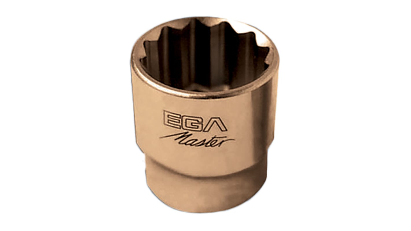 Ega-Master 1/2 in Drive 23mm Standard Socket, 12 point, 43 mm Overall Length