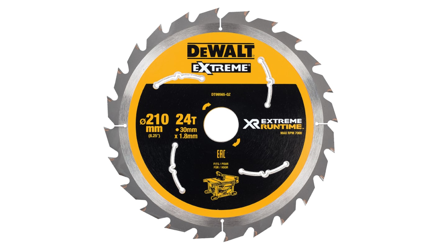 DeWALT 圆锯片, Φ210mm锯条, Φ30mm心轴