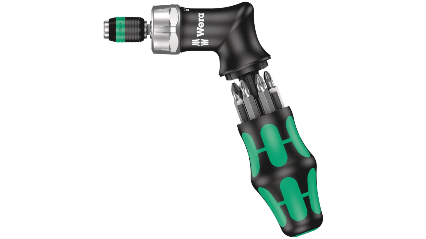 Wera 1/4 in Hexagon Phillips, Pozidriv, Torx Ratchet Screwdriver