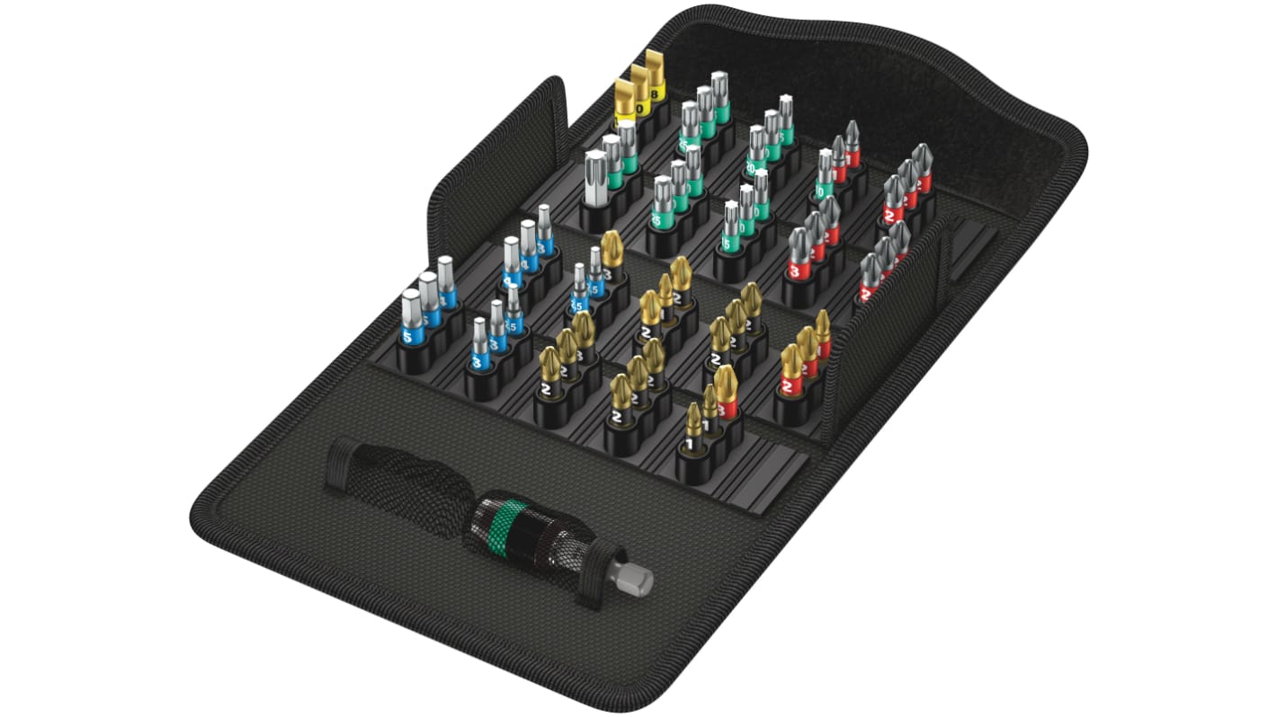 Wera ドライバビットセット 六角、プラス、Pozidriv、マイナス、Torx 05057441001