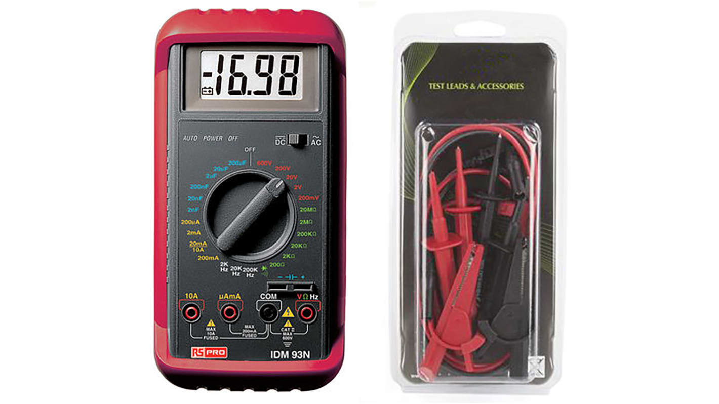 RS PRO Handheld Digital Multimeter, 10A ac Max, 10A dc Max, 600V ac Max