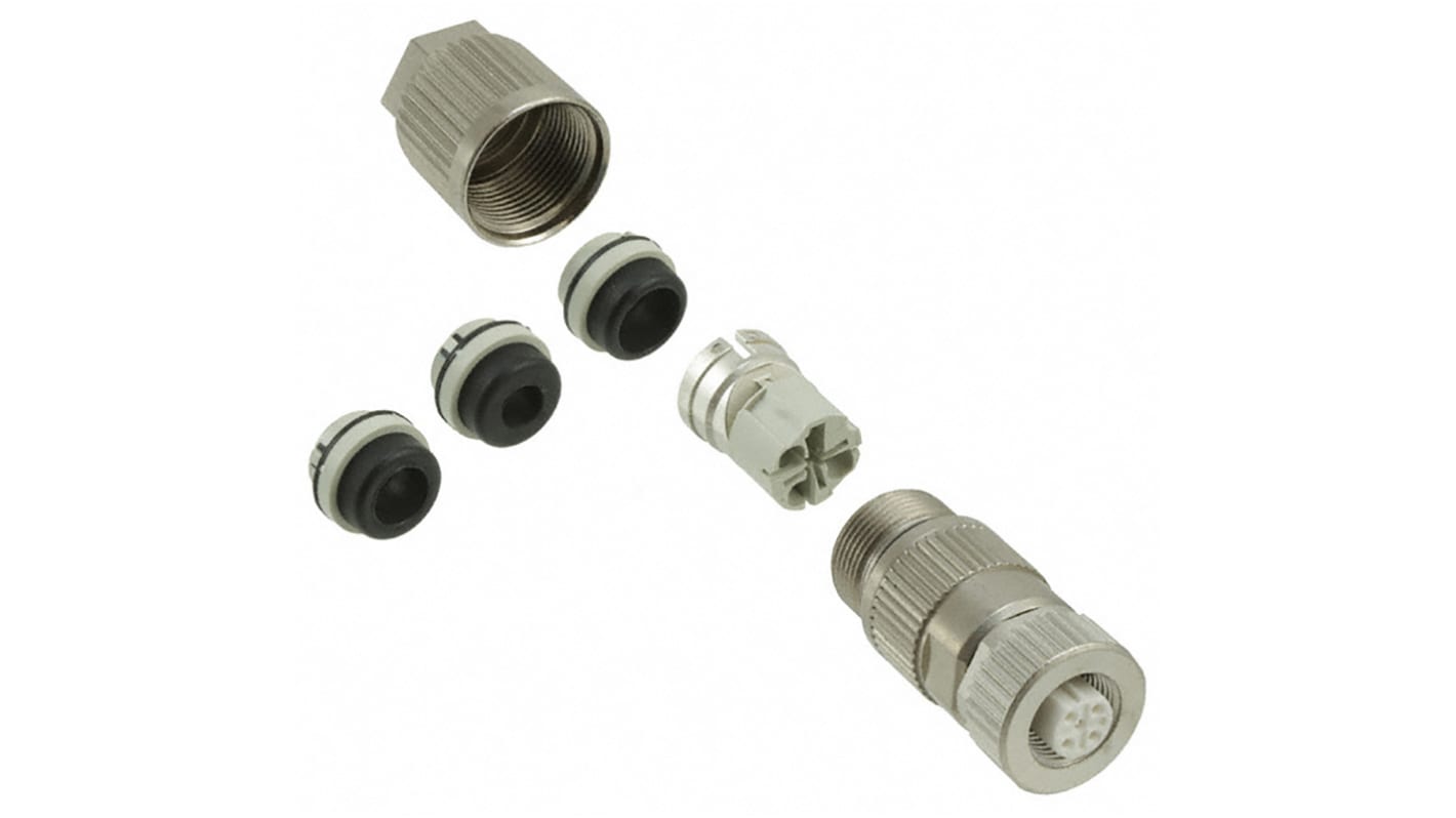 HARTING Circular Connector, 2 Contacts, Cable Mount, M12 Connector, Plug, Female, IP65, IP67, Harax M12 Series