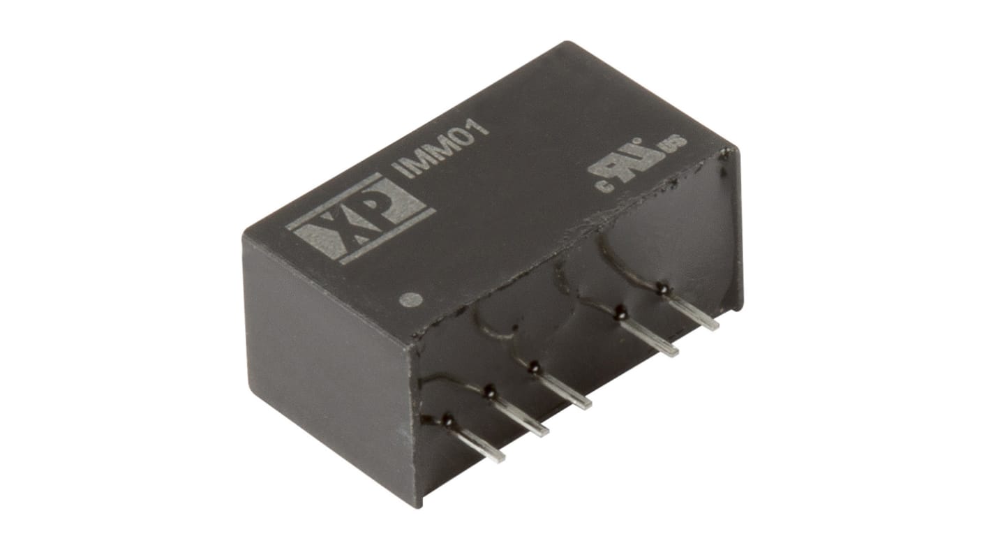 XP Power IMM01 DC-DC Converter, ±15V dc/ ±33mA Output, 4.5 → 9 V dc Input, 1W, Through Hole, +100°C Max Temp