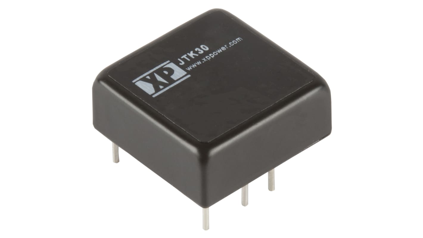 XP Power JTK30 DC-DC Converter, ±12V dc/ ±1.25A Output, 9 → 36 V dc Input, 30W, Through Hole, +100°C Max Temp