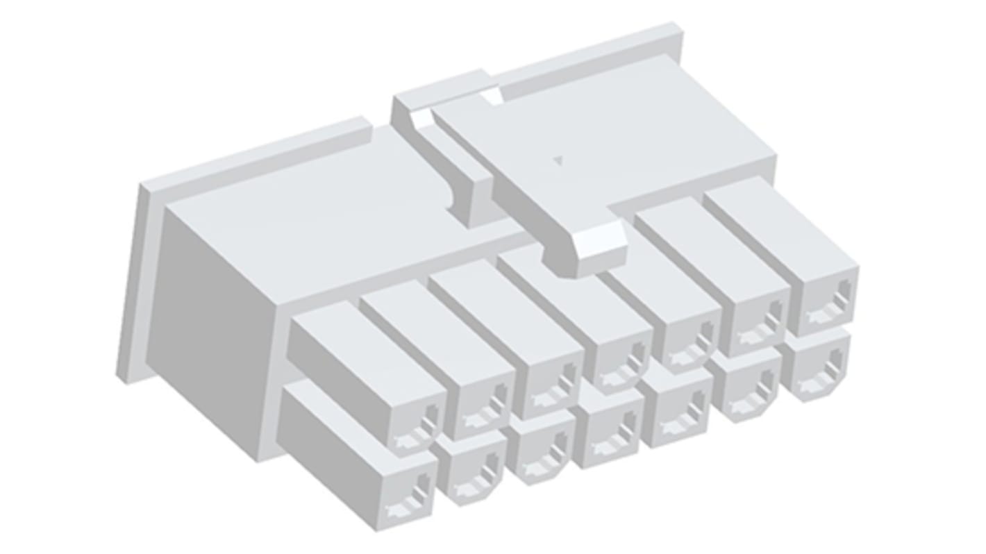 TE Connectivity, VAL-U-LOK Female Connector Housing, 4.2mm Pitch, 14 Way, 2 Row
