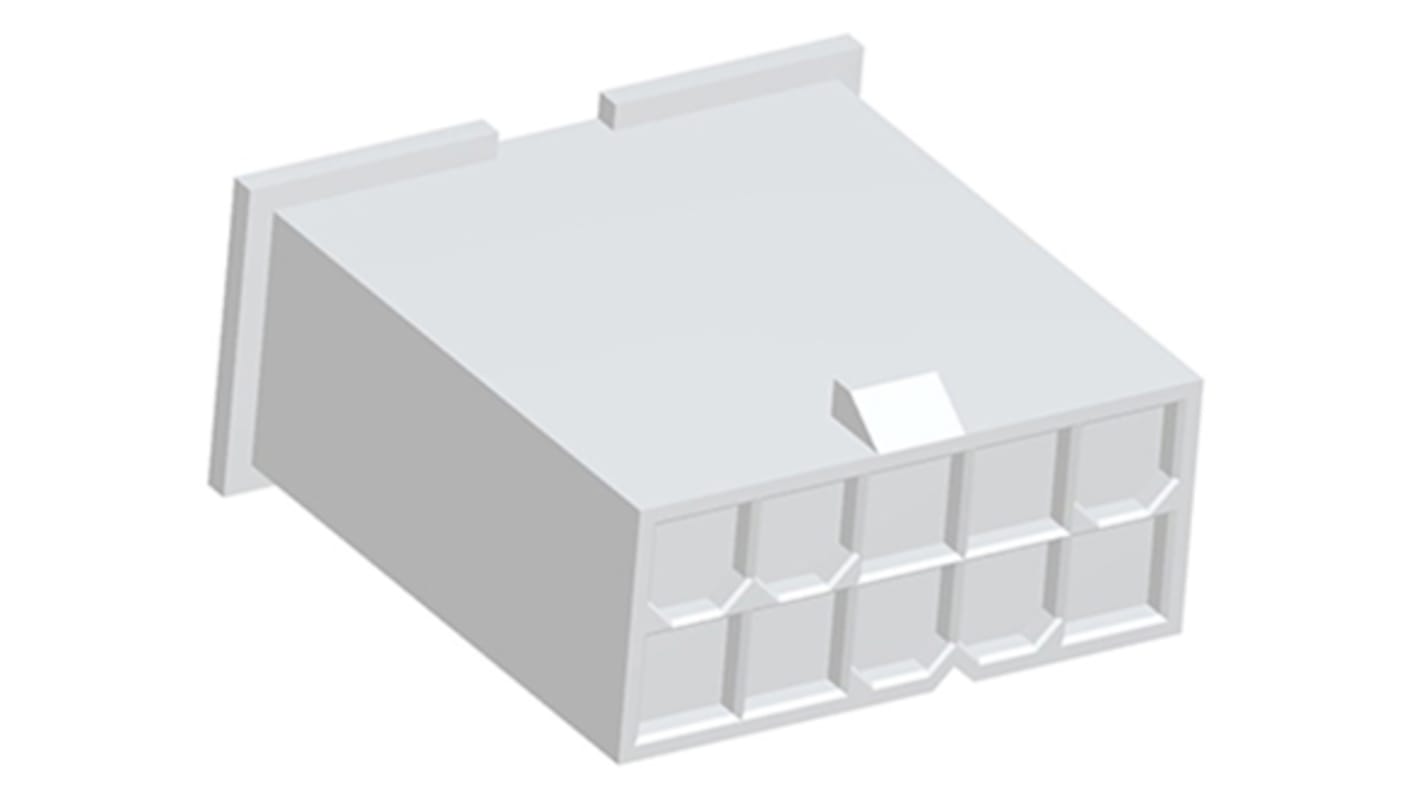 TE Connectivity, VAL-U-LOK Male Connector Housing, 4.2mm Pitch, 10 Way, 2 Row