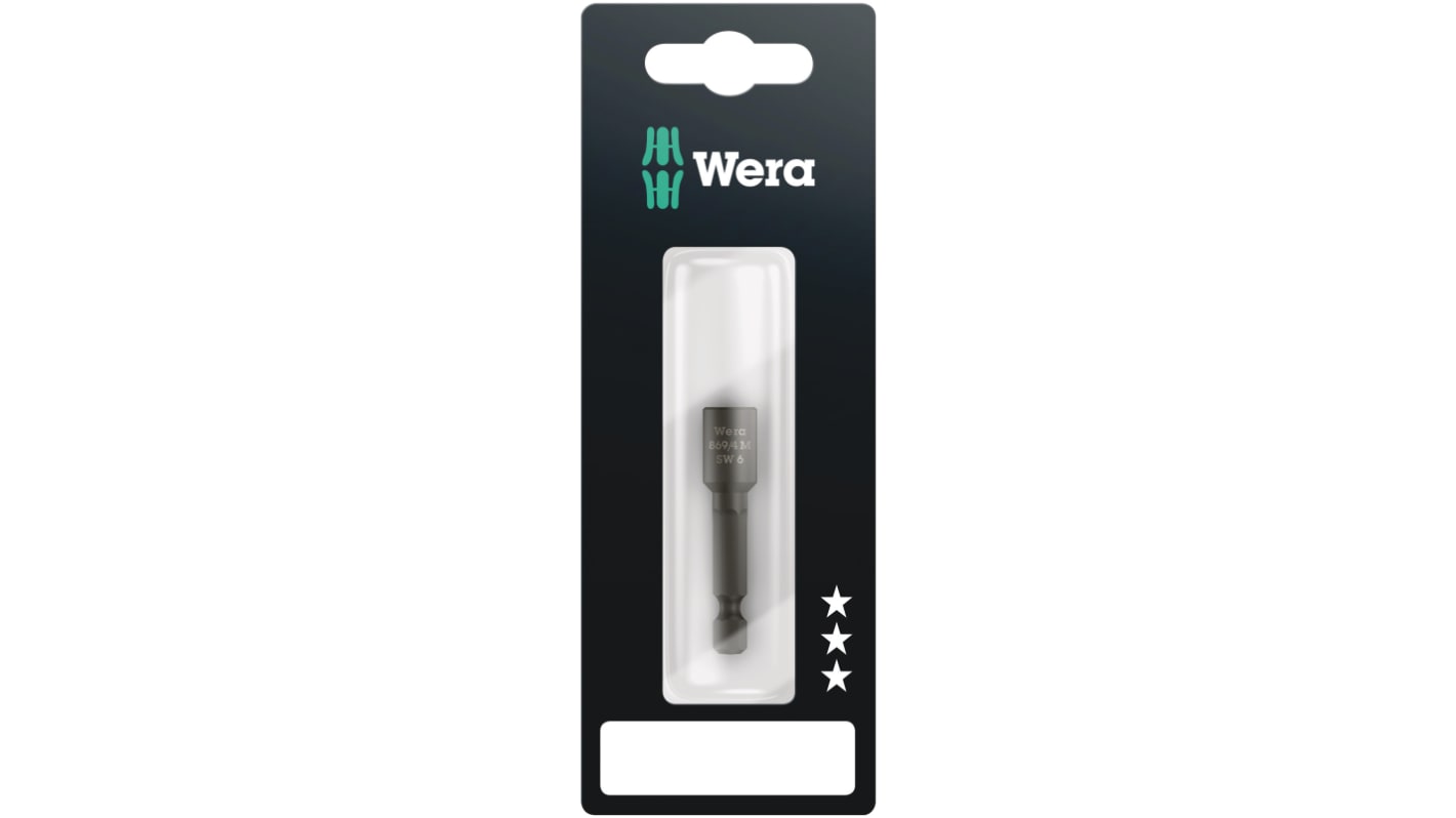 Inserto a bussola magnetico esagonale Wera, 6 mm
