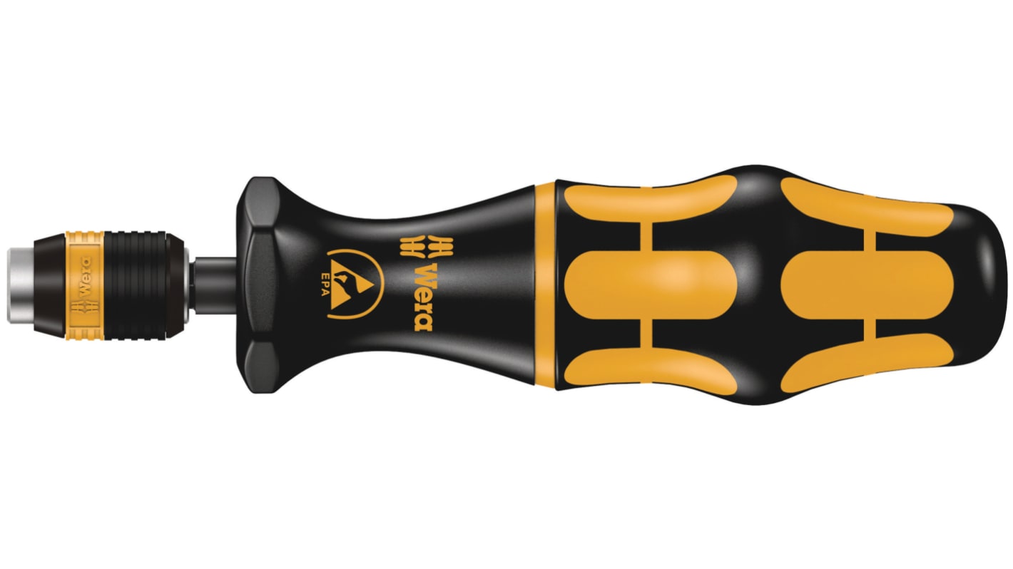 Wera Pre-Settable Hex Torque Screwdriver, 0.3Nm, 1/4 in Drive, ESD Safe, ±6 % Accuracy