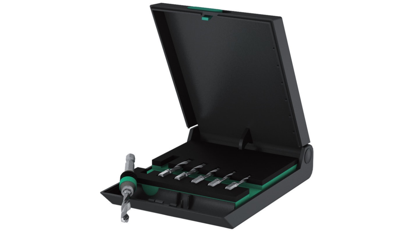 Wera 7-Piece Twist Drill Bit Set for Metal, 8.5mm Max, 2.5mm Min, HSS Bits