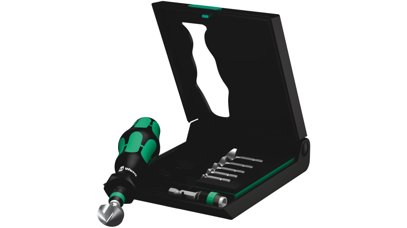 Wera 90°高速钢锪钻套件, Φ6.3 mm, 8.3 mm, 10.4 mm, 12.4 mm, 16.5 mm, 20.5 mm头