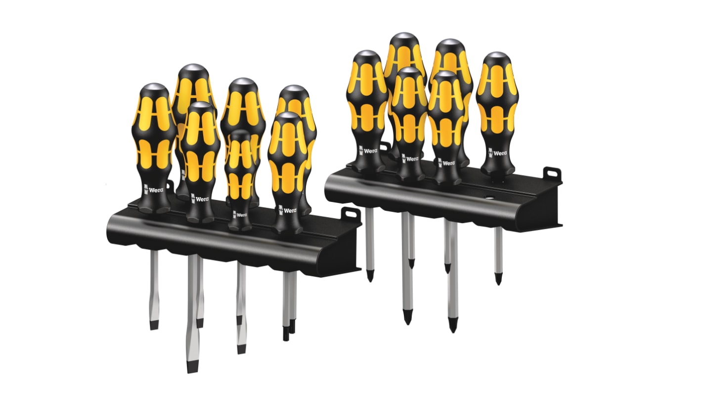Wera Phillips; Pozidriv; Slotted; Torx Screwdriver Set, 13-Piece
