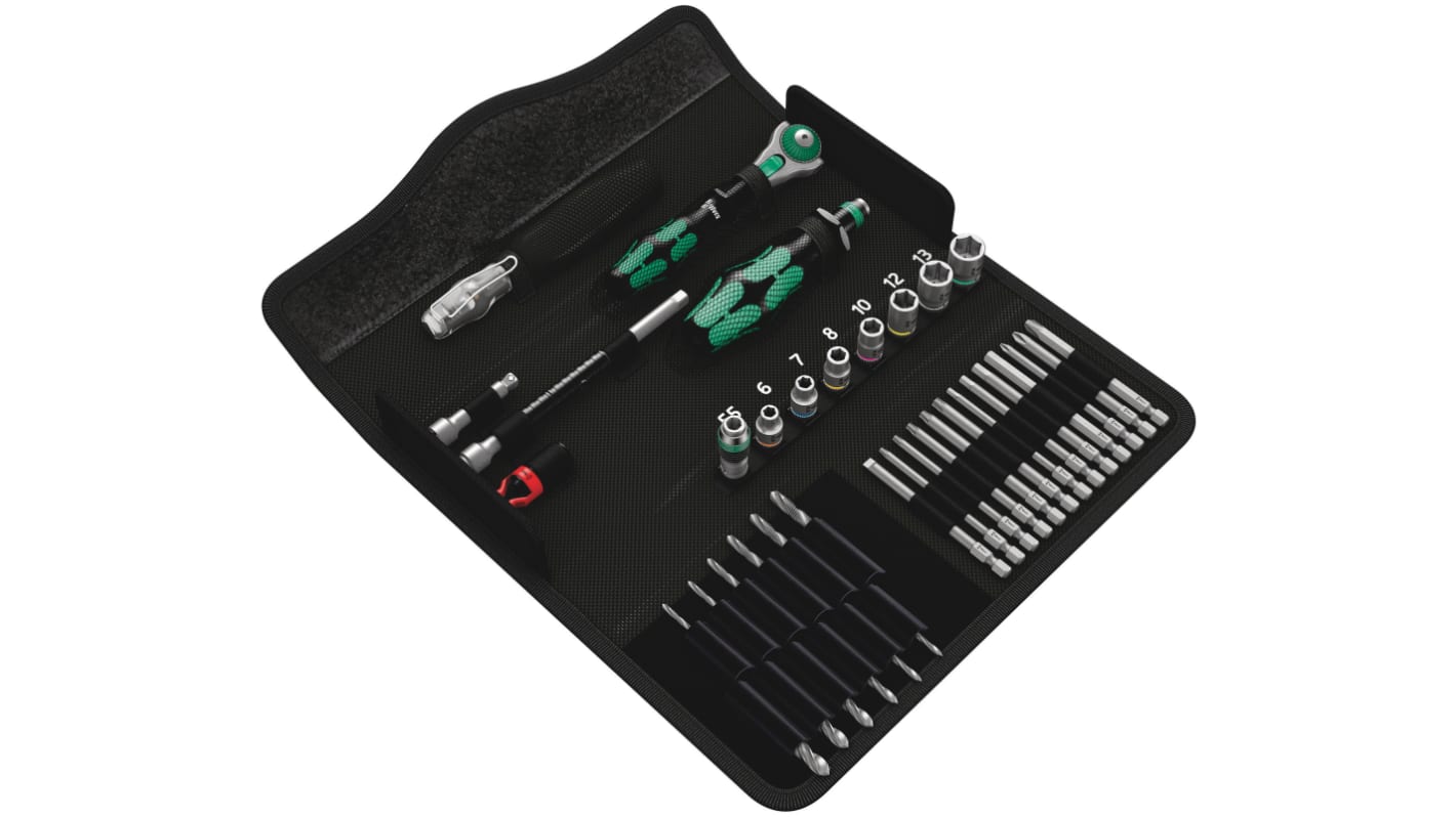 Wera 39 Piece Kraftform Kompakt M 1 Metal Tool Kit with Pouch