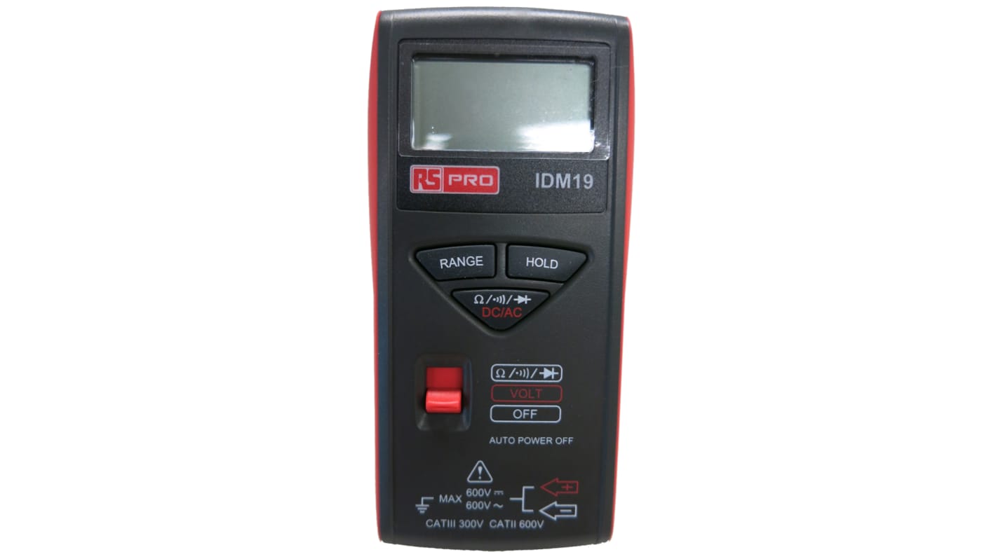 Multimètre numérique IDM19 RS PRO Portable, 600V c.a., Etalonné RS