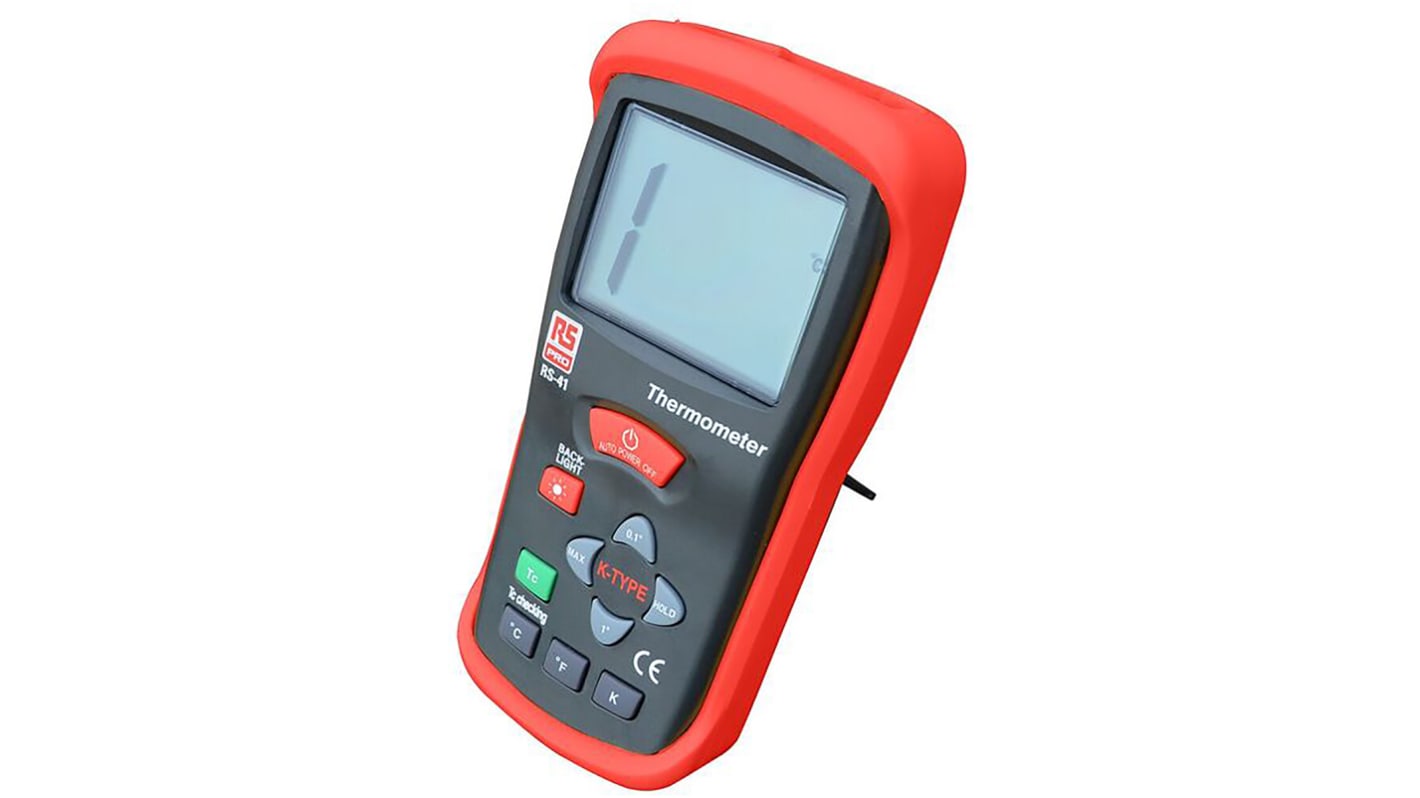 Termometr cyfrowy K liczba wejść 1 +1300 °C, +2000 °F, +2000 K Ręczny rozdzielczość 0,1 °F, 0,1 °C, 1 K Celsjusz,