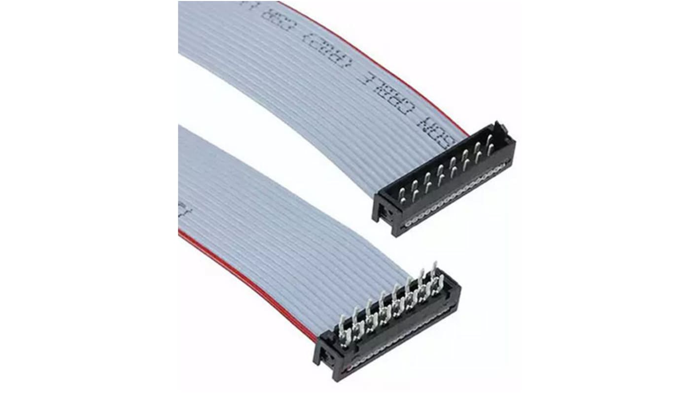 Câbles en nappe TE Connectivity Micro-MaTch 16 voies, pas de 1.27mm, Gris