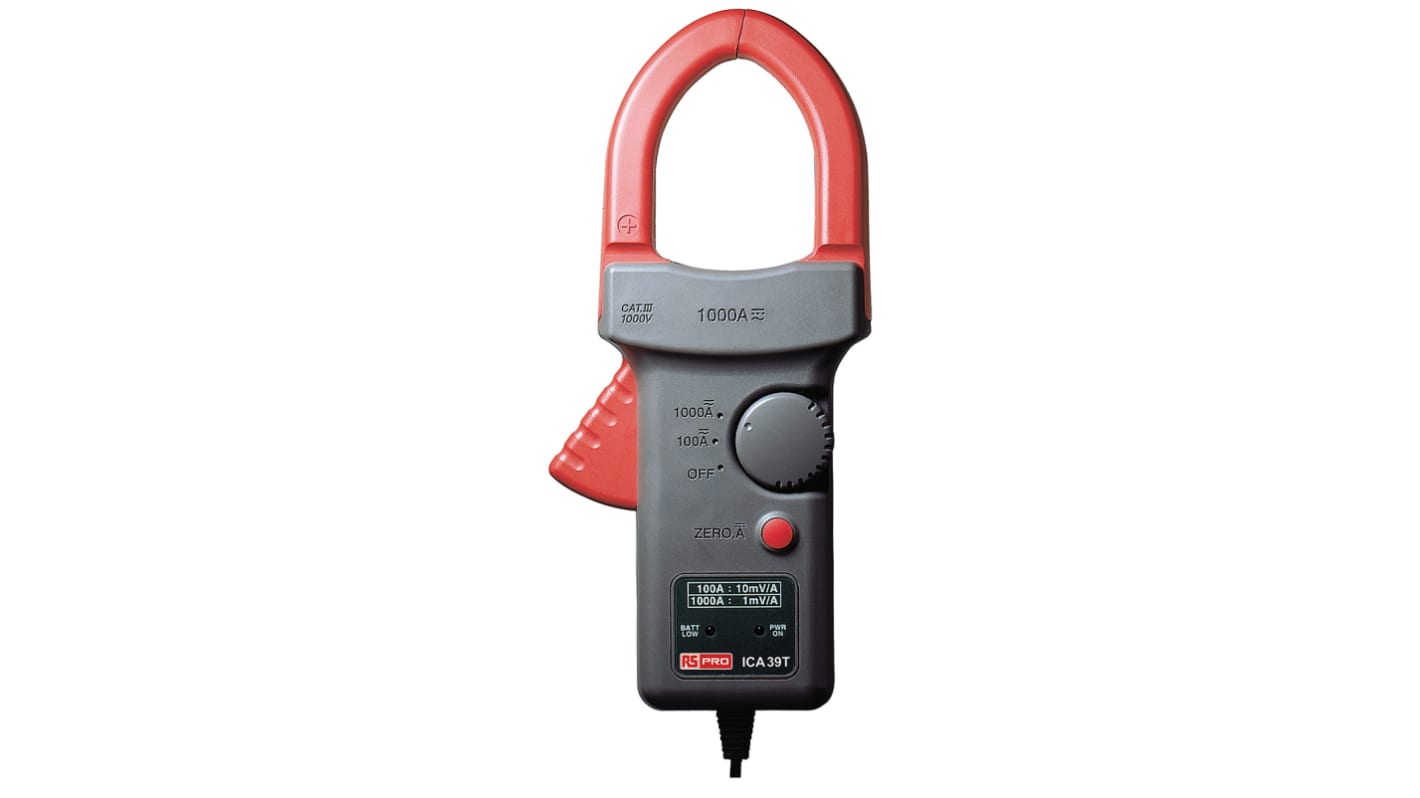 Klešťový měřicí přístroj, CAT III 1000 V RS PRO, s DKD kalibrací