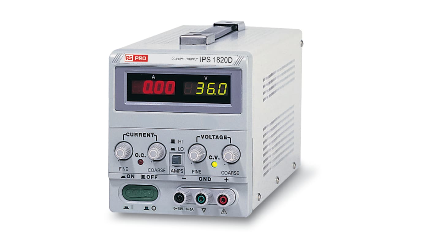 RS PRO Digital Bench Power Supply, 0 → 18V, 20A, 1-Output, 360W