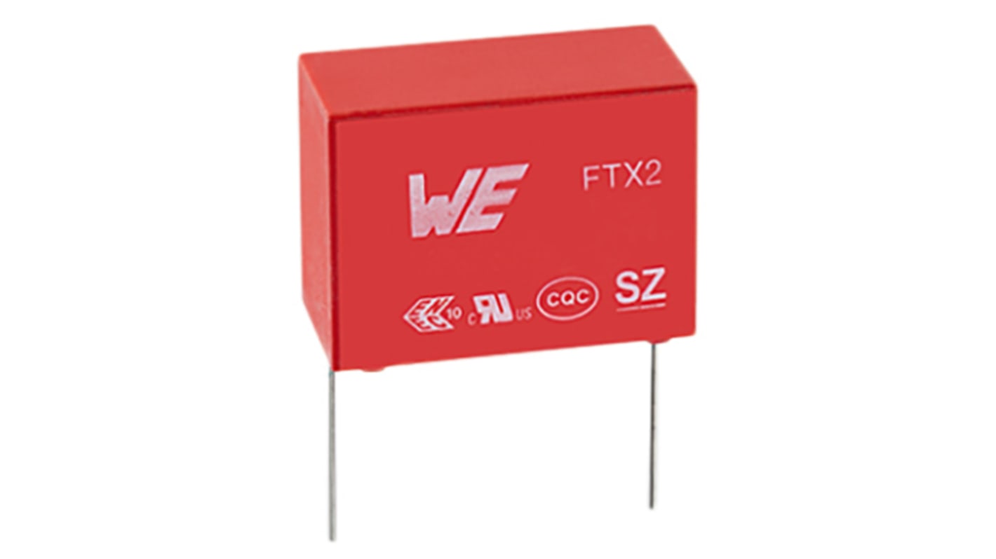 Würth Elektronik WCAP-FTX2 X2 Folienkondensator 82nF ±10% / 275V ac Raster 10mm