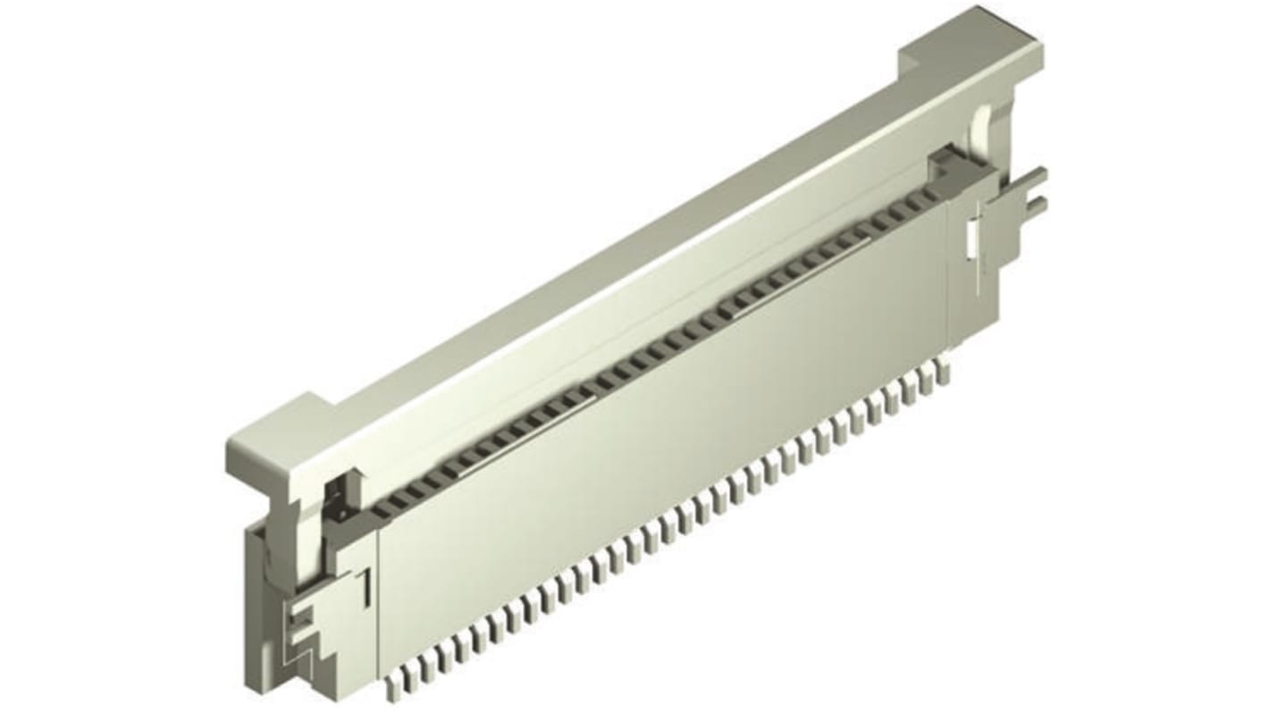 Molex, FFC/FPC SMT, 54104 0.5mm Pitch 40 Way Right Angle Female FPC Connector, ZIF Top Contact