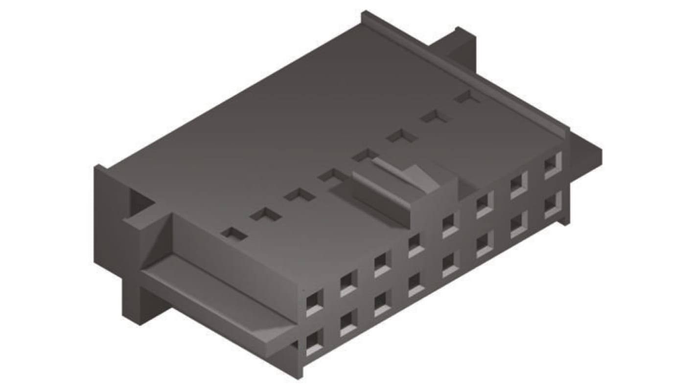 Carcasa de conector Molex 90160-0120, Serie C-Grid III, paso: 2.54mm, 20 contactos, 2 filas, Recto, Hembra, Montaje de