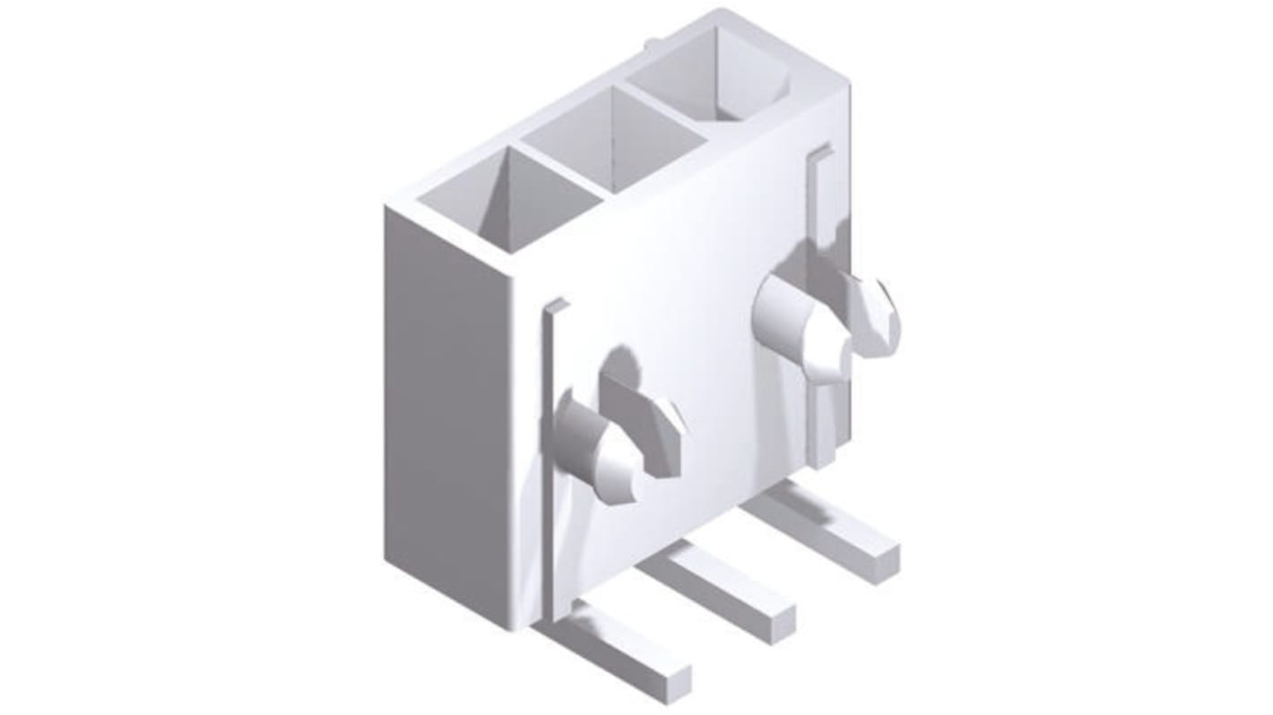 Molex Mini-Fit Jr. Series Right Angle Through Hole PCB Header, 4 Contact(s), 4.2mm Pitch, 1 Row(s), Shrouded