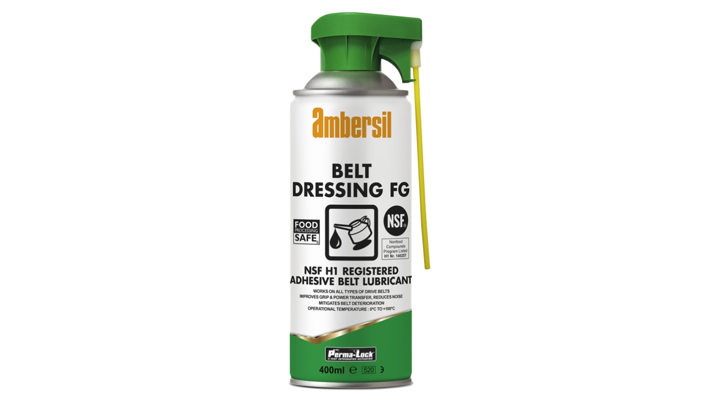 Ambersil Perma-Lock Belt Dressing FG Aerosol Lubricant 400 ml Aerosol,Food Safe