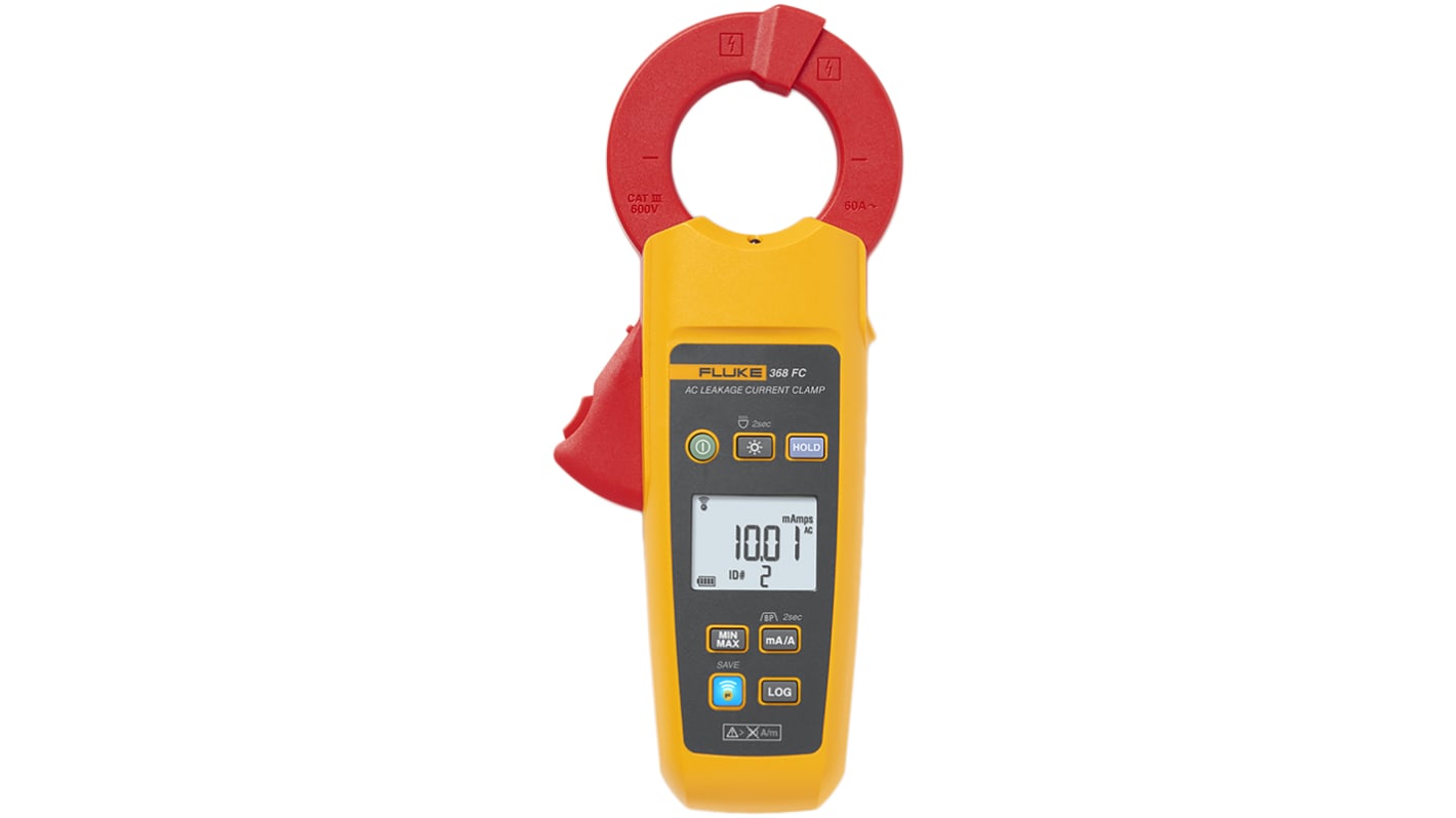 Pinza amperometrica per corrente di dispersione Fluke 368 FC, Max 60A ca, Cert. ISO