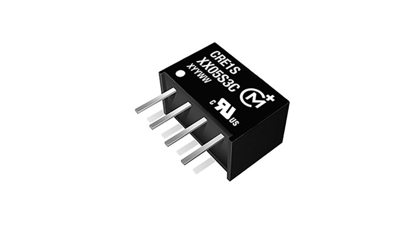 Murata Power Solutions CRE1 DC-DC Converter, 5V dc/ 200mA Output, 2.97 → 3.63 V dc Input, 1W, Through Hole,