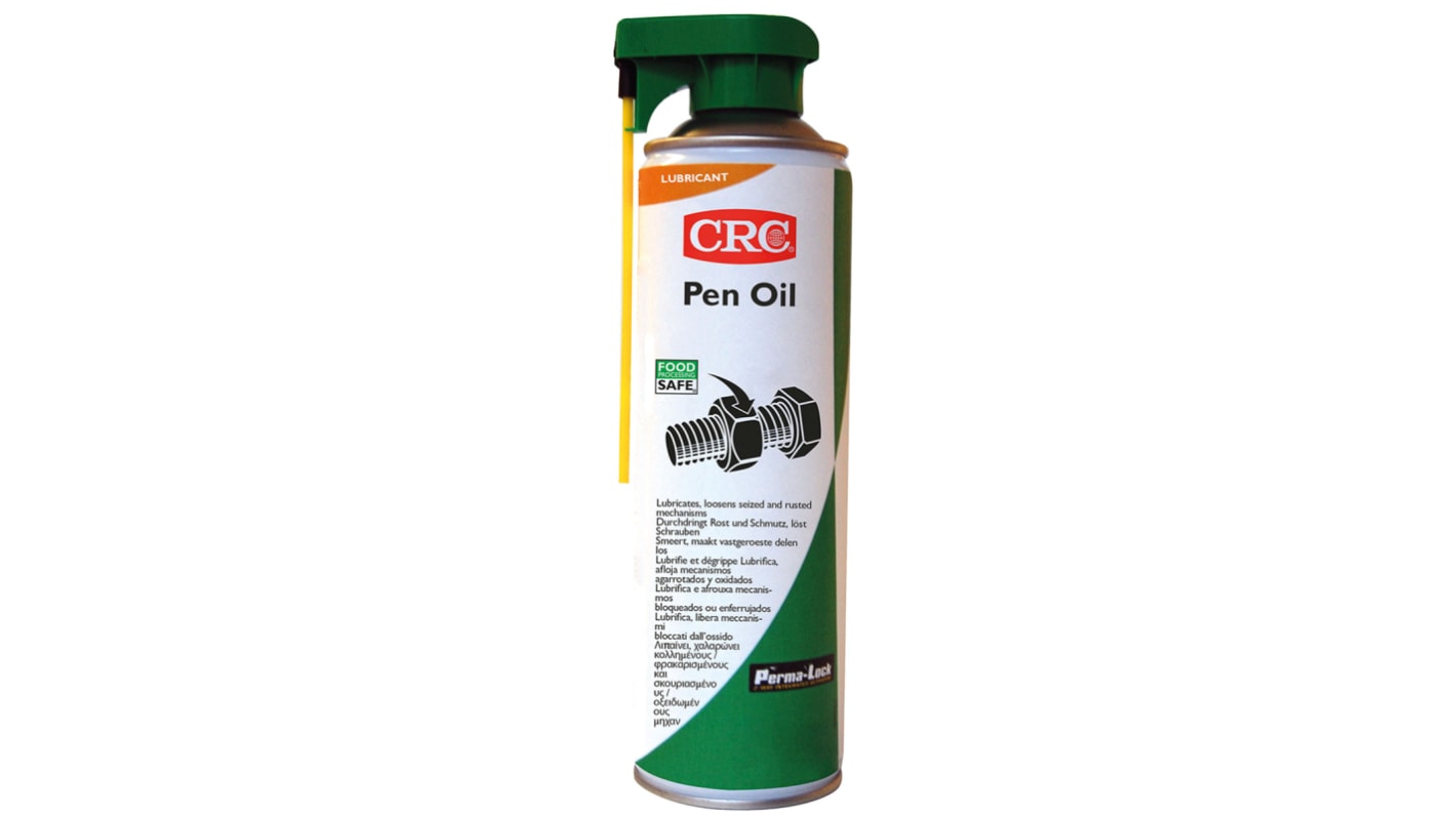Lubricante antigripante apto para industria alimentaria CRC PEN OIL (FPS), Aerosol de 650 ml / 500 ml, apto para