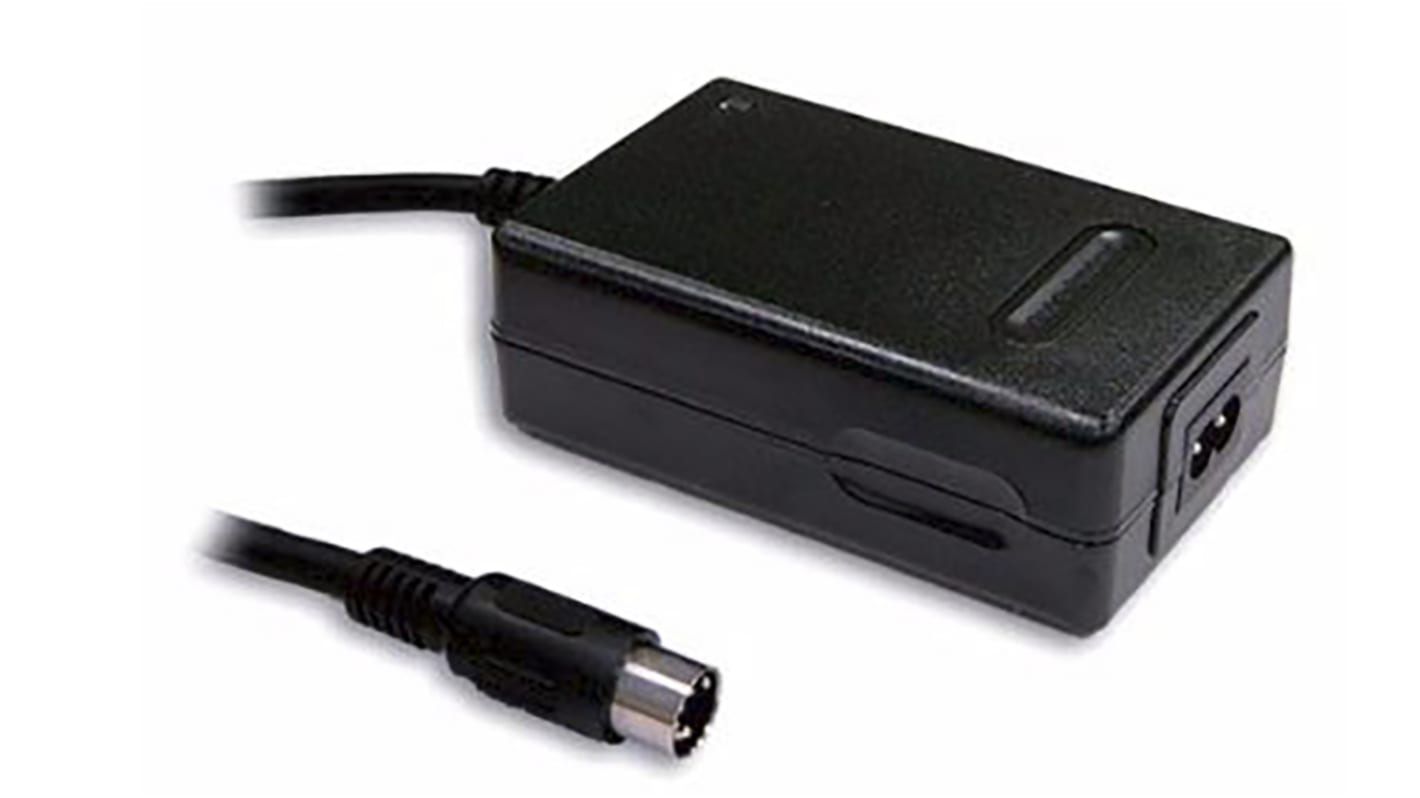 MEAN WELL 28W Power Brick AC/DC Adapter -12V dc Output, (-12 V dc) 0.1 → 0.3A Output