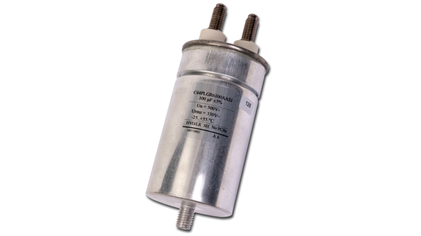 KEMET C44P Polypropylene Film Capacitor, 330 V ac, 700 V dc, ±5%, 300μF, Screw Mount