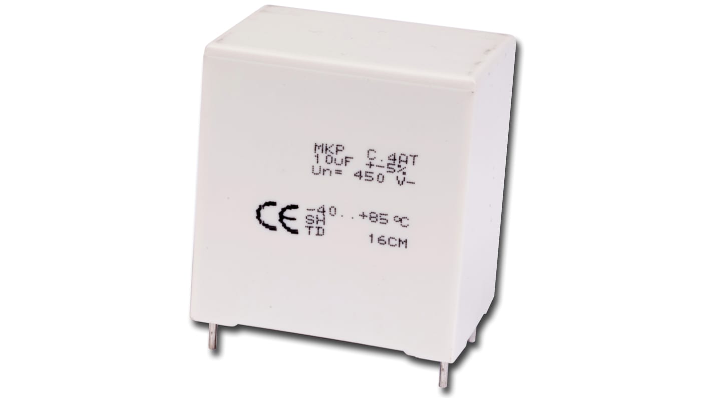Condensador de película KEMET, 6.8μF, ±5%, 275 V ac, 450 V dc, Montaje en orificio pasante