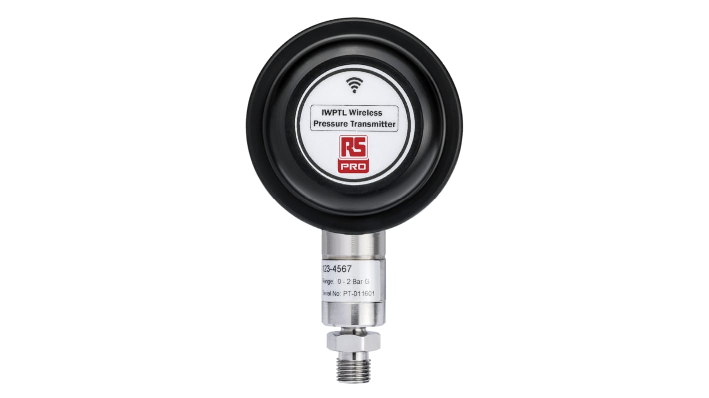 RS PRO Wireless Pressure Transducer, 0bar Min, 1bar Max, Analogue Output, Relative Reading