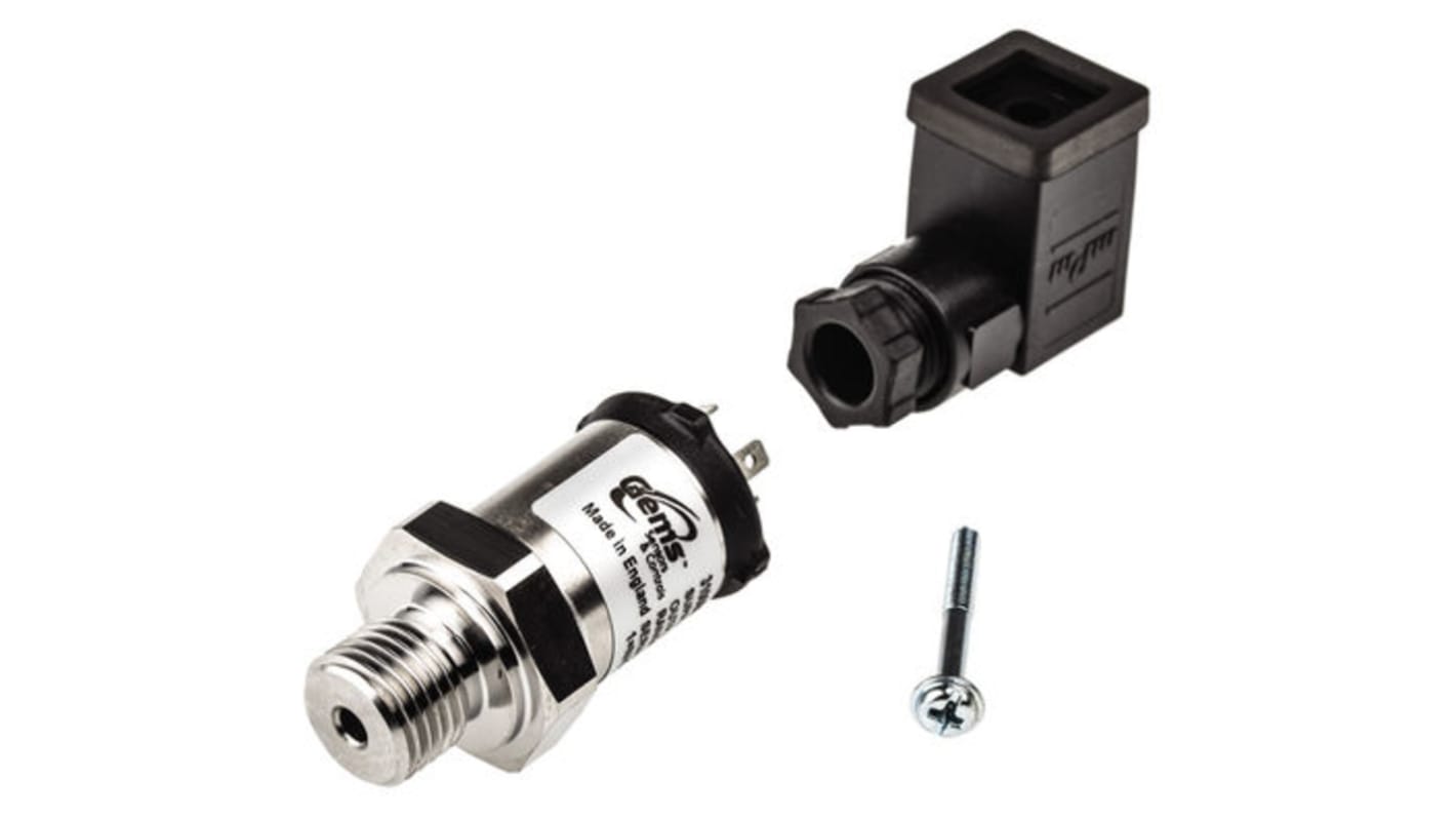 Gems Sensors Pressure Sensor, 0bar Min, 10bar Max, Analogue Output, Gauge Reading