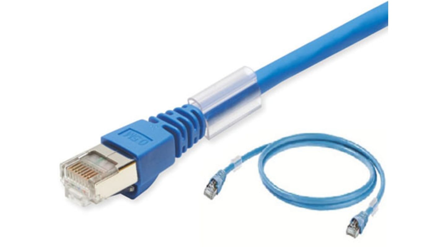 Cavo Ethernet Cat6a (FTP, STP) Omron, guaina in LSZH col. Blu, L. 5m, Con terminazione