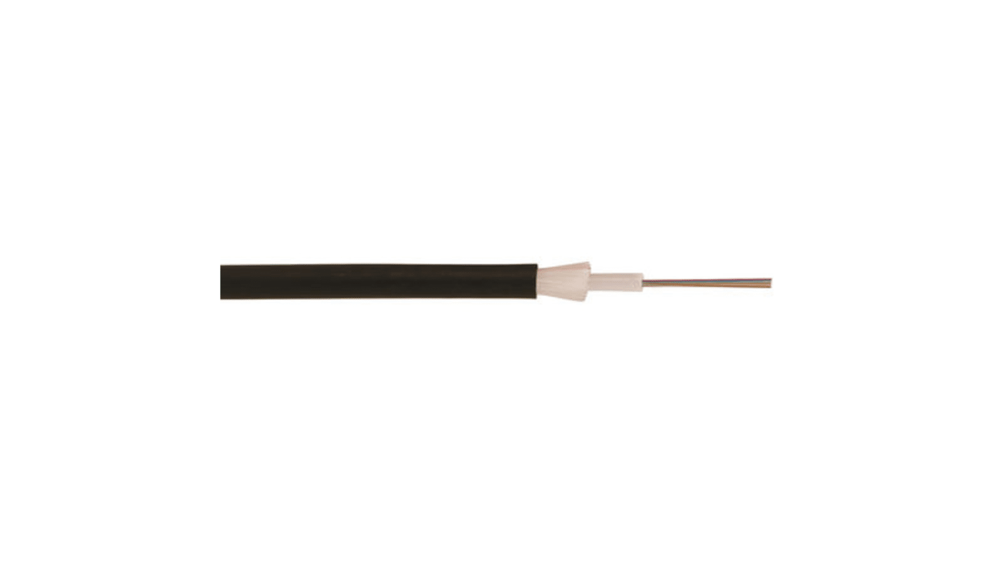 RS PRO Duplex Multi Mode OM3 Fibre Optic Cable, 6.5mm, Black, 250m