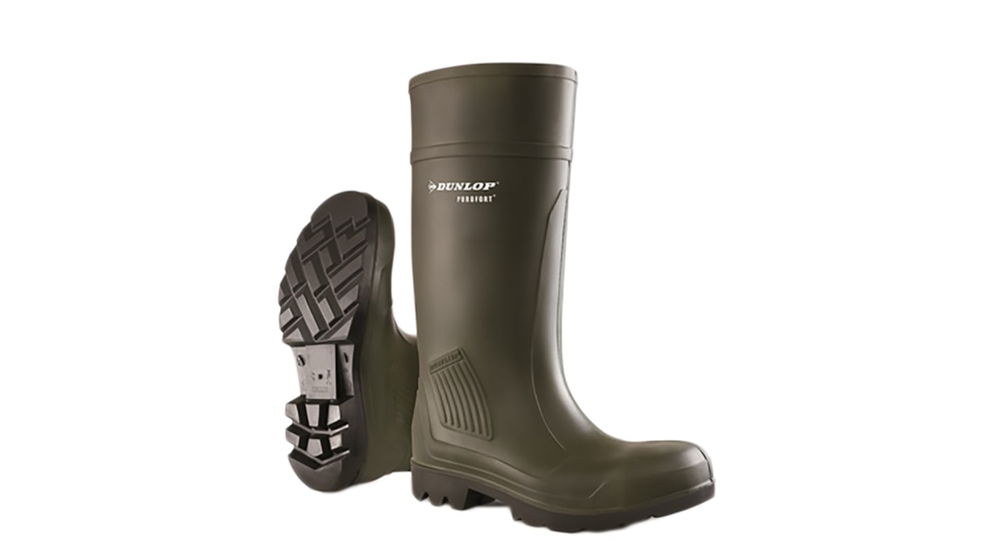 Dunlop Purofort EN20345 S5, Unisex, Sicherheitsstiefel Grün, mit Edelstahl-Schutzkappe , Größe 41 / UK 7