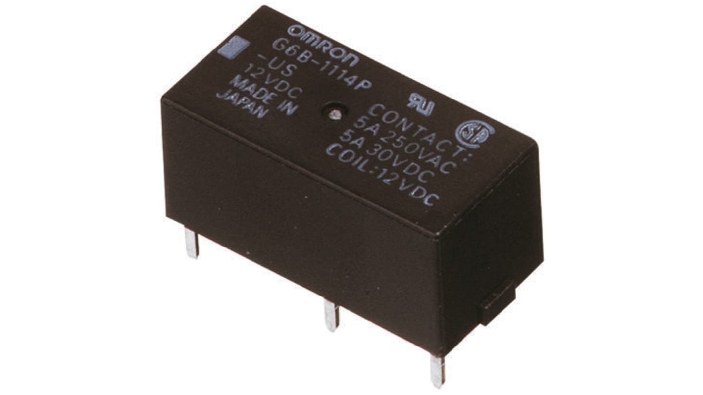 Omron G6B 12V dc Spule 1-poliger Schließer Printrelais 5A 720Ω 200mW Monostabiles Relais